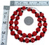 Southwest Coral Onyx Sterling Silver Bead Necklace RX114804
